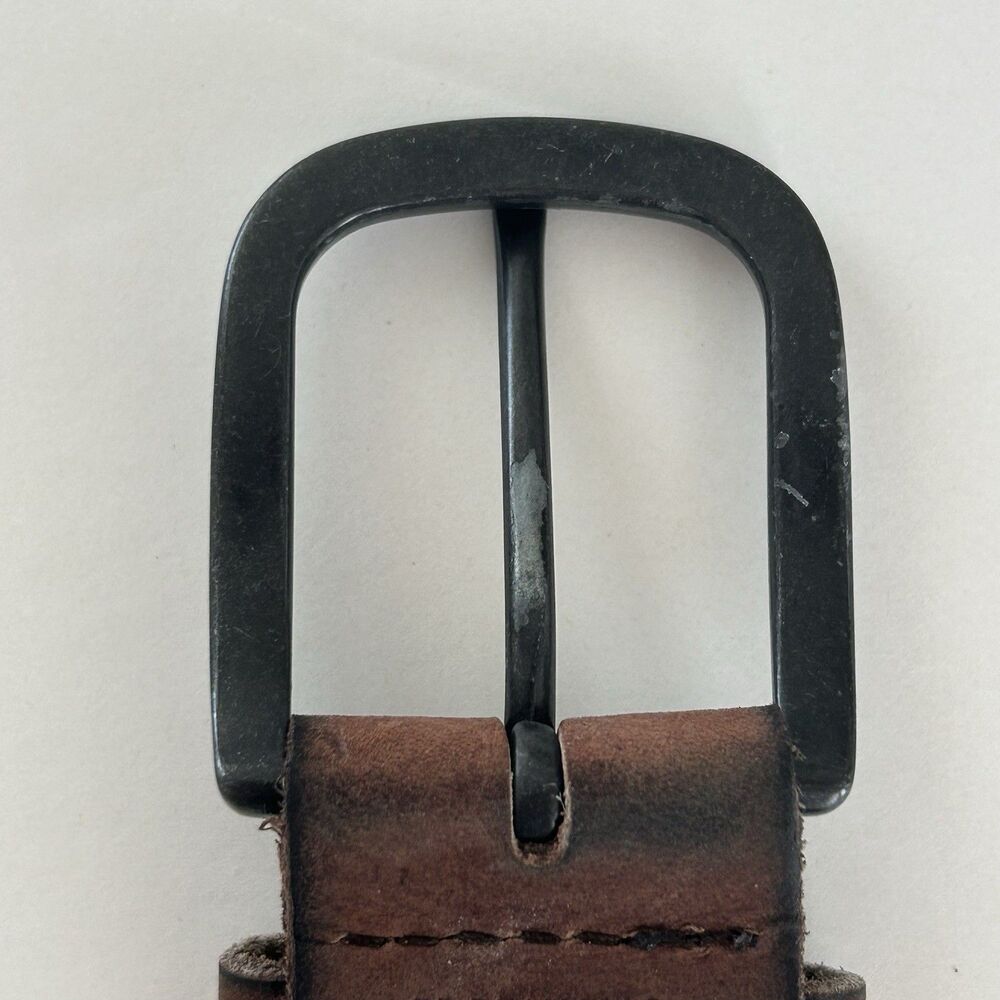 J Crew Braided Genuine Leather Belt Mens Size 36 Woven Brown 1.5” - Picture 6 of 9